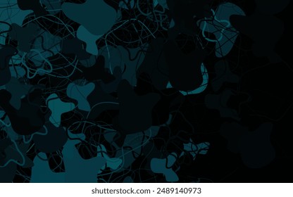 Dark Green vector template with chaotic shapes. Modern abstract illustration with colorful random forms. Simple design for your web site.