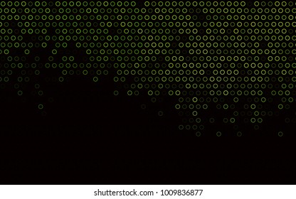 Dark Green vector  template with circles. Blurred bubbles on abstract background with colorful gradient. The pattern can be used for aqua ad, booklets.