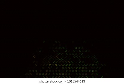 Dark Green vector  template with circles. Blurred decorative design in abstract style with bubbles. Completely new template for your brand book.