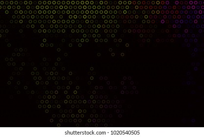 Dark Green vector  template with circles. Abstract illustration with colored bubbles in nature style. Pattern can be used as texture of water, rain drops.