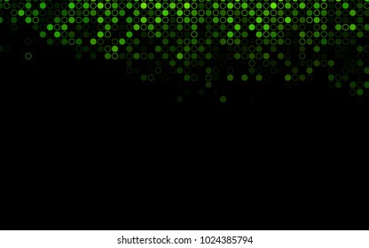Dark Green vector  template with circles. Modern abstract illustration with colorful water drops. Completely new template for your brand book.