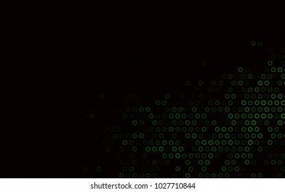 Dark Green vector  template with circles. Blurred decorative design in abstract style with bubbles. The pattern can be used for beautiful websites.