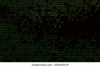 Dark Green vector  template with circles. Illustration with set of shining colorful abstract circles. The pattern can be used for beautiful websites.