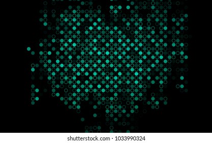 Dark Green vector  template with circles. Modern abstract illustration with colorful water drops. The pattern can be used for aqua ad, booklets.