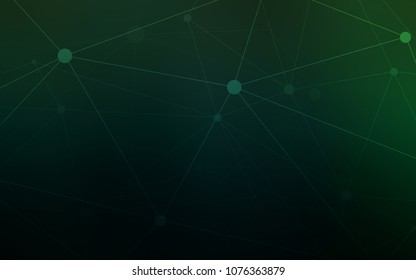 Dark Green vector template with circles, triangles. Decorative design in abstract style with triangle structure. New design for ad, poster, banner of your website.