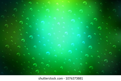 Dark Green vector template with circles. Modern abstract illustration with colorful water drops. Completely new template for your brand book.