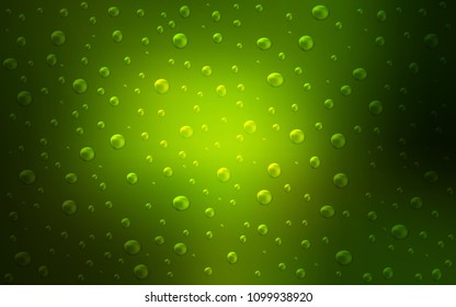 Dark Green vector template with circles. Blurred bubbles on abstract background with colorful gradient. New design for ad, poster, banner of your website.