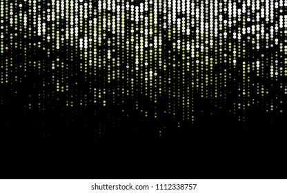 Dark Green vector  template with circles. Blurred bubbles on abstract background with colorful gradient. Pattern can be used as texture of water, rain drops.