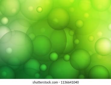 Dark Green vector template with circles. Modern abstract illustration with colorful water drops. The pattern can be used for ads, leaflets of liquid.