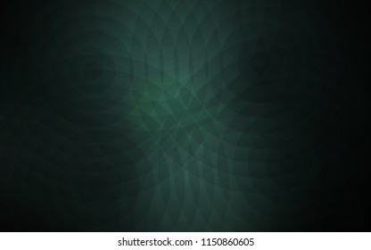 Dark Green vector template with circles. Beautiful colored illustration with blurred circles in nature style. Pattern can be used as texture of wallpapers.