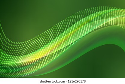 Dark Green vector template with circles, triangles. Abstract illustration with colorful discs and triangles. New template for your brand book.