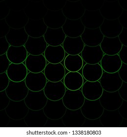 Dark Green vector template with circles. Abstract decorative design in gradient style with bubbles. Pattern for booklets, leaflets.