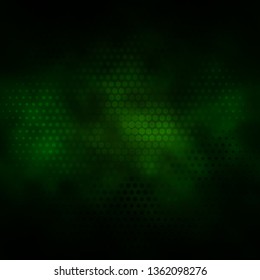 Dark Green vector template with circles. Glitter abstract illustration with colorful drops. Pattern for business ads.