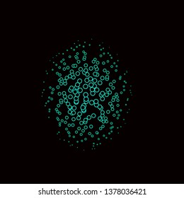 Dark Green vector template with circles. Abstract decorative design in gradient style with bubbles. Pattern for websites, landing pages.