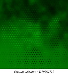 Dark Green vector template with circles. Abstract colorful disks on simple gradient background. Design for your commercials.