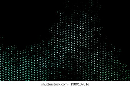 Dark Green vector template with circles. Beautiful colored illustration with blurred circles in nature style. Pattern of water, rain drops.