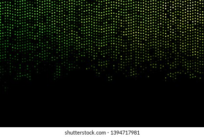 Dark Green vector template with circles. Illustration with set of shining colorful abstract circles. Pattern of water, rain drops.