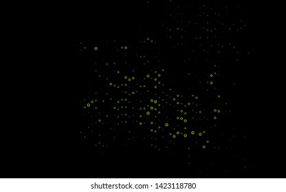 Dark Green vector template with circles. Blurred bubbles on abstract background with colorful gradient. Design for business adverts.