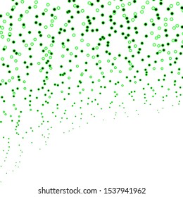 Dark Green vector template with circles. Illustration with set of shining colorful abstract spheres. Design for posters, banners.