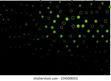 Dark Green vector template with circles. Beautiful colored illustration with blurred circles in nature style. Pattern for beautiful websites.