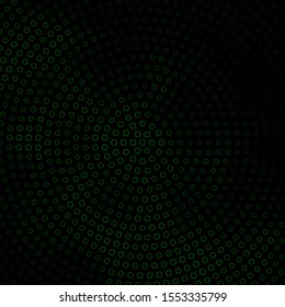 Dark Green vector template with circles. Illustration with set of shining colorful abstract spheres. Pattern for websites.