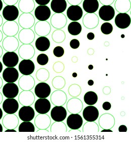 Dark Green vector template with circles. Glitter abstract illustration with colorful drops. Pattern for business ads.