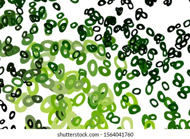 Dark Green vector template with circles. Abstract illustration with colored bubbles in nature style. Pattern for ads, leaflets.