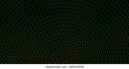 Dark Green vector template with circles. Modern abstract illustration with colorful circle shapes. Design for your commercials.