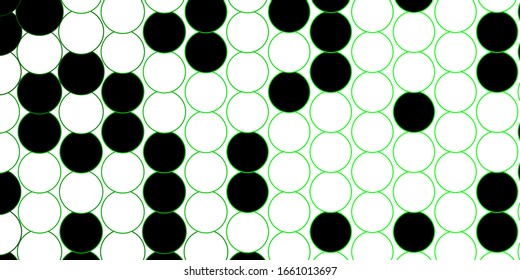 Plantilla vectorial verde oscuro con círculos. Discos de colores abstractos en un fondo de degradado simple. Patrón para anuncios comerciales.