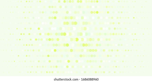 Dark Green vector template with circles. Illustration with set of shining colorful abstract spheres. Pattern for booklets, leaflets.