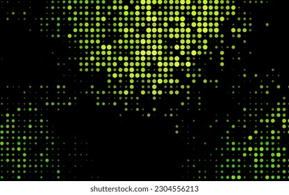 Dark Green vector template with circles. Beautiful colored illustration with blurred circles in nature style. Design for posters, banners.