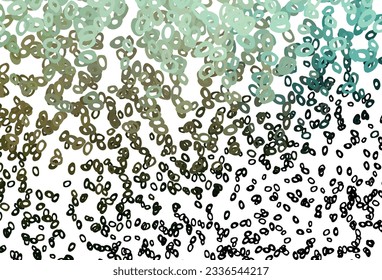 Plantilla de vector verde oscuro con círculos. Diseño decorativo borroso en estilo abstracto con burbujas. Patrón de anuncios, folletos.