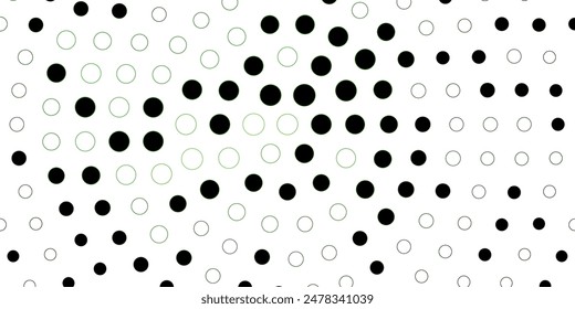 Dark Green vector template with circles. Abstract decorative design in gradient style with bubbles. Pattern for websites.