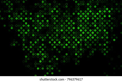 Dark Green vector  template with circles. Modern abstract illustration with colorful water drops. New design for ad, poster, banner of your website.