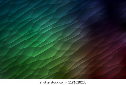 Dark Green vector template with crystals, triangles. Decorative design in abstract style with triangles. Pattern for commercials.