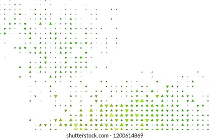 Dark Green vector template with crystals, triangles. Glitter abstract illustration with triangular shapes. Modern template for your landing page.
