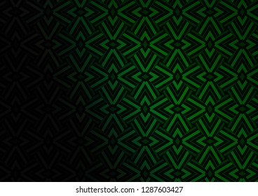 Dark Green vector template with crystals, triangles. Beautiful illustration with triangles in nature style. Best design for your ad, poster, banner.