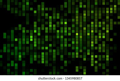 Dark Green vector template with crystals, rectangles. Modern abstract illustration with colorful rectangles. Best design for your ad, poster, banner.