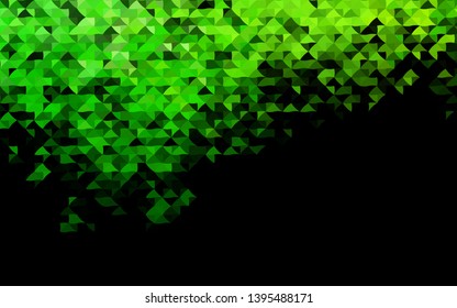 Dark Green vector template with crystals, triangles. Glitter abstract illustration with triangular shapes. Template for wallpapers.