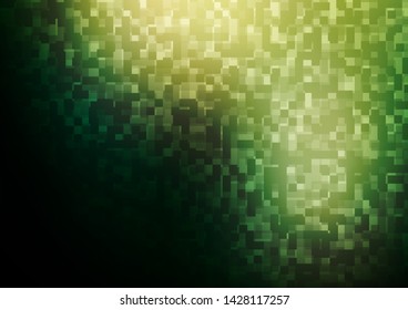 Dark Green vector template with crystals, rectangles. Illustration with set of colorful rectangles. The template can be used as a background.