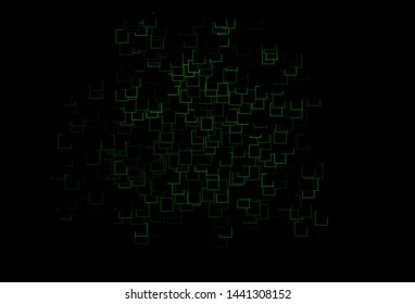 Dark Green vector template with crystals, rectangles. Modern abstract illustration with colorful rectangles. Pattern can be used for websites.