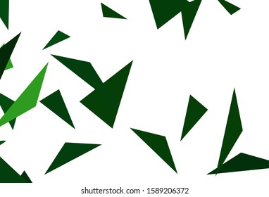 Dark Green vector template with crystals, triangles. Glitter abstract illustration with triangular shapes. Smart design for your adverts.