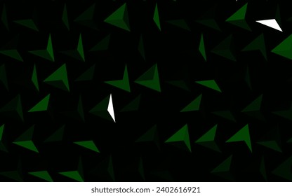 Dark Green vector template with crystals, triangles. Glitter abstract illustration with triangular shapes. Simple design for your web site.
