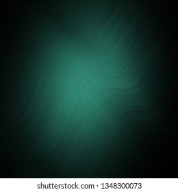 Dark Green vector template with curves. Colorful illustration in circular style with lines. Pattern for commercials, ads.
