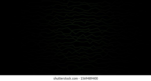 Dark Green vector template with curves. Bright sample with colorful bent lines, shapes. Pattern for websites, landing pages.