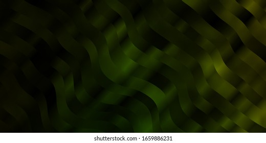 Dark Green vector template with curves. Illustration in abstract style with gradient curved.  Template for your UI design.
