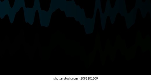 Dark Green vector template with curves. Colorful illustration with curved lines. Best design for your ad, poster, banner.