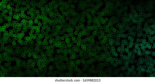 Dark Green vector template with esoteric signs. Colorful vintage illustration with gradient alchemy shapes. Background for esoteric, mystic designs.