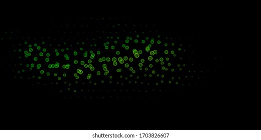 Dark Green vector template with esoteric signs. Abstract illustration with gothic gradient shapes. Simple design for occult depiction.