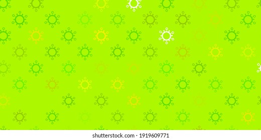 Dark green vector template with flu signs. Colorful abstract illustration with gradient medical shapes. Wallpaper for health protection.